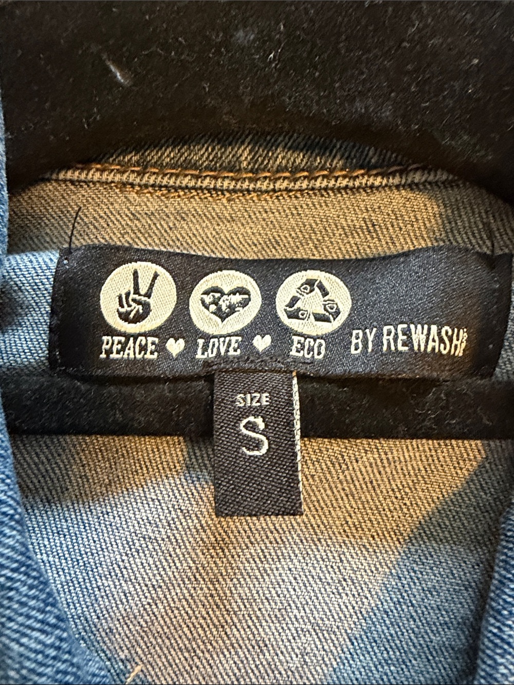 Rewash Blue Denim Button-Front Mini Dress - Picture 2 of 3